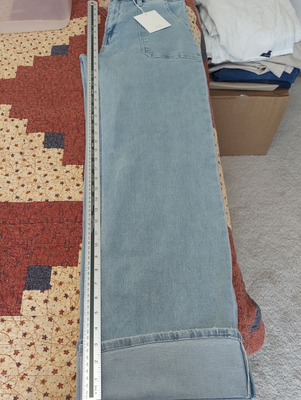 NWT Lovervet By Vervet Stellar High Rise Cuffed Carpenter Jeans Size 30/11 - Picture 4 of 13